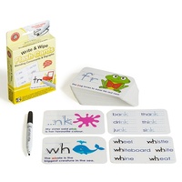 Learning Can Be Fun - Write & Wipe Blending Consonants Flash Cards with Marker