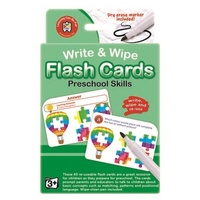 Learning Can Be Fun - Write & Wipe Flash Cards Preschool Skills with Marker