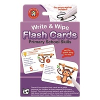 Learning Can Be Fun - Write & Wipe Flash Cards Primary School Skills with Marker