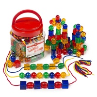 Learning Can Be Fun - Translucent Lacing Beads (jar of 96)