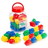 Learning Can Be Fun - Transport Linking Blocks (jar of 24)