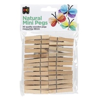 EC - Natural Mini Pegs (30 pack)