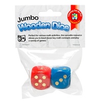 Learning Can Be Fun - Jumbo Wooden Dice (2 pack)