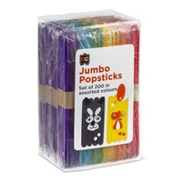 EC - Jumbo Popsticks Coloured (200 pack)