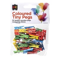 EC - Coloured Tiny Pegs (50 pack)
