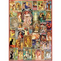 Educa - Art Nouveau Poster Collage Puzzle 1000pc