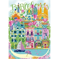 Educa - Barcelona By Car Pintos Puzzle 1000pc