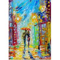 Enjoy - Rainy Romance in the City Puzzle 1000pc