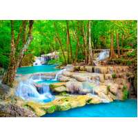 Enjoy - Turquoise Waterfall, Thailand Puzzle 1000pc