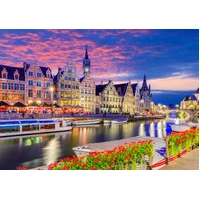 Enjoy - Ghent at Twilight, Belgium Puzzle 1000pc