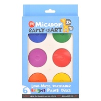 Micador - Early Start Low Mess Washable Bright Paint Discs (6 discs)