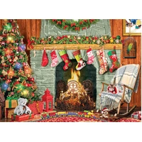 Eurographics - Christmas By The Fireplace Large Piece Puzzle 500pc