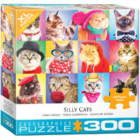 Eurographics - Silly Cats Large Piece Puzzle 300pc