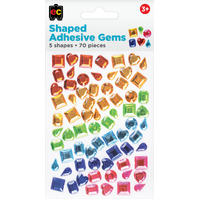 EC - Shaped Adhesive Gems 70pc