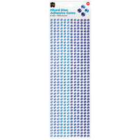 EC - Mixed Adhesive Gems Blue 504pc