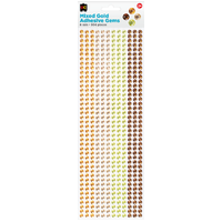 EC - Mixed Adhesive Gems Gold 504pc