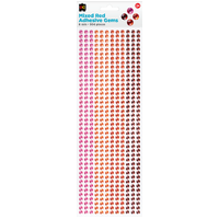 EC - Mixed Adhesive Gems Red 504pc