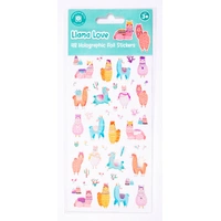 Learning Can Be Fun - Llama Love - Holographic Sticker Set