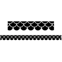 Learning Can Be Fun - Black Scallops Border (Pack of 12)
