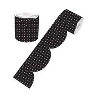 Learning Can Be Fun - Black & White Crosses Rolled Scalloped Border