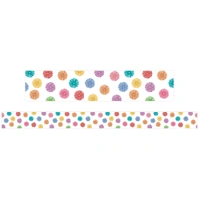 Learning Can Be Fun - Colour Burst Pom Poms Border (Pack of 12)