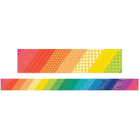 Learning Can Be Fun - Rainbow Patterns Border (Pack of 12)
