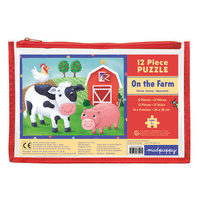 Mudpuppy - On the Farm Pouch Puzzle 12pce