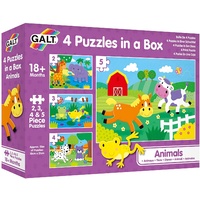 Galt - 4 Puzzles in a Box - Animals 