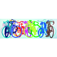 Heye - Bike Art, Colourful Row Puzzle 1000pc