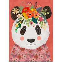 Heye - Floral Friends, Cuddly Panda Puzzle 1000pc