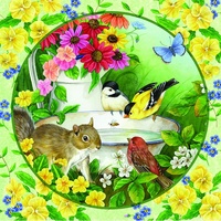 Holdson - Flower Friends Morning Bath Circle Puzzle 500pc
