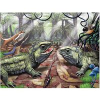 Holdson - Treasures of Aoteroa - Tuatara Twosome Large Piece Puzzle 300pc