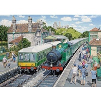 Holdson - At the Station, Corfe Castle Large Piece Puzzle 500pc