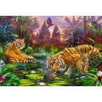 Holdson - Gallery, Tigers at the Ancient Stream Large Piece Puzzle 300pc