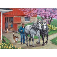 Holdson - Stable Mates - Back In The Harness Large Piece Puzzle 500pc