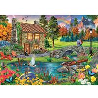 Holdson - Waters Edge Cobble Bridge Cottage Puzzle 1000pc