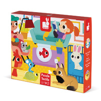 Janod - Tactile Pets Puzzle 20pc