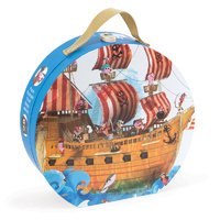 Janod - Pirate Ship Suitcase Puzzle 39pc