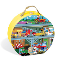 Janod - Vehicles Suitcase Puzzle (100pce)