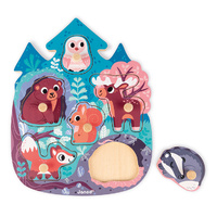 Janod - Forest Peg Puzzle 6pc
