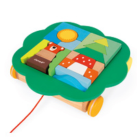 Janod - Pull Along Trolley with Blocks