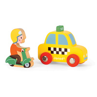 Janod - Yellow Cab & Scooter