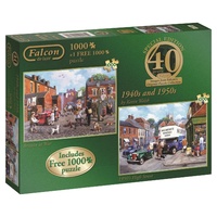 Jumbo - 40th Anniversary 1940's and 1950's Puzzle (2 pack) 1000pc