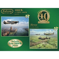 Jumbo - 40th Anniversary Heroes 2 in 1 Puzzle 1000pc