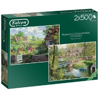 Jumbo - Romantic Countryside Cottages Puzzles 2 x 500pc