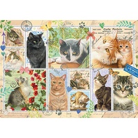Jumbo - Cat Stamps Puzzle 1000pc