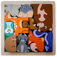 Kiddie Connect - Woodland Animal Chunky Puzzle