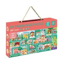mierEdu - My Finger Maze Puzzle - ABC Town 12pc