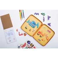 mierEdu - Puzzle + Draw Magnetic Kit - Diggersaurs
