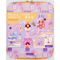 mierEdu - Puzzle + Draw Magnetic Kit - Candy Houses
